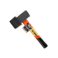 Ciocan de cauciuc pentru pavaj cu manson, cap dreptunghiular, 2000 g, maner din lemn, Verke