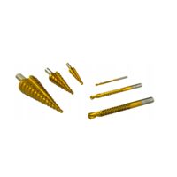 Set burghie in trepte, conice si burghie pentru frezat, otel HSS 4241, 6 piese, Verke