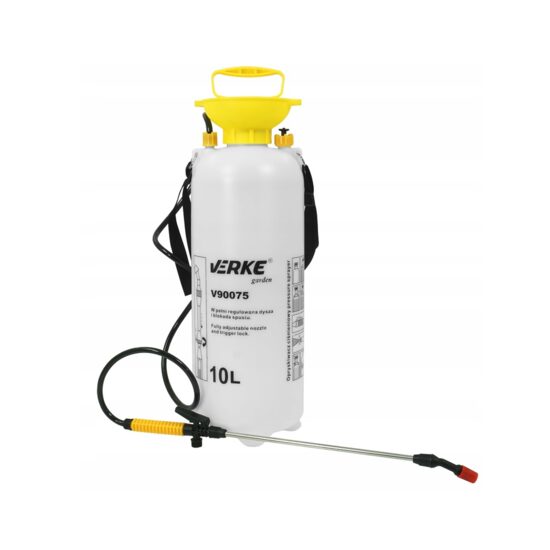 Pompa, pulverizator manual cu presiune, capacitate 10 litri, cu lance si curea de umar, duza reglabila, Verke