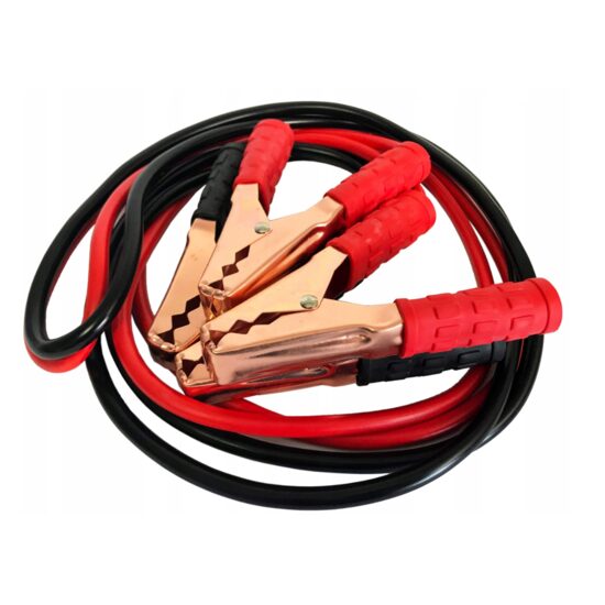 Set cabluri profesionale pentru incarcare, pornire auto, curent de pornire 600 amperi, lungime cablu 2.5 metri, Verke