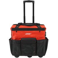 Geanta tip troller pentru transportul si depozitarea sculelor si uneltelor, 48x29x44 cm, material poliester 1680D, roti și maner telescopic, Verke