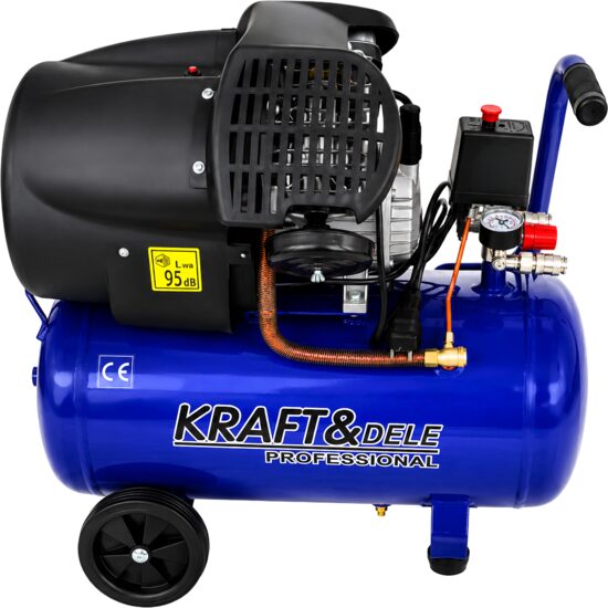 Compresor de aer, capacitate rezervor 50 litri, debit 380l/mim, presiune de lucru 8 bari, Kraft