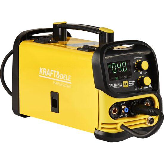 Aparat pentru sudura, invertor, 250 amperi, IGBT, MIG, MMA, TIG, sarma flux fara gaz, accesorii incluse, Kraft