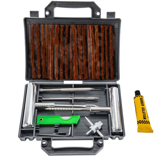 Kit de reparare auto pentru anvelope fara camera, tubeless, 30 piese, Powermat