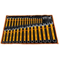 Set chei combinate, 30 piese, 6 - 32 mm, cu invelis antiaderent galben, Powermat