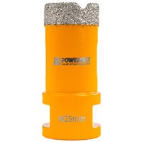 Carota diamantata pentru gresia porțelanată, plăcile ceramice, granitul, marmura, 25 mm, Powermat