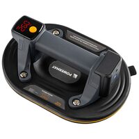 Ventuza cu acumulator si pompa de vid automata pentru sticla, faianta, gresie, diametru 200 mm, capacitate ridicare 260 kg, afișaj LCD, Powermat