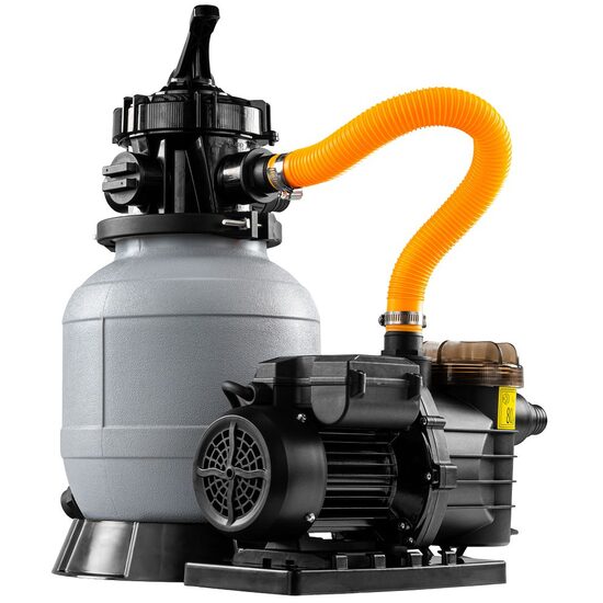 Pompa de filtrare pentru piscina, debit 10.000 l/h, 400W, afisaj LCD, supapa cu 7 functii, Powermat