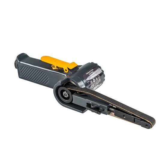 Slefuitor pneumatic cu banda pentru curatarea si finisarea pieselor din metal, lemn si plastic, 10 x 330 mm, 20000 rpm, 6.3 bari, debit de aer 200 l/min, Powermat