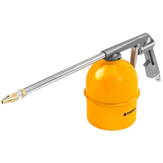 Pistol pneumatic pentru degresare si pulverizare ulei, debit 130 l/min, capacitate rezervor 0.85 litri, duza 210 mm, Powermat