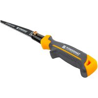 Fierastrau manual multifunctional 3 in 1 cu maner ergonomic pentru lemn metal, gips, carton, lungime 310 mm, 3 lame incluse, Powermat 