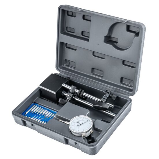 Set ceas comparator digital, analogic cu suport magnetic, interval 0-10 mm, precizie 0.01 mm, Powermat