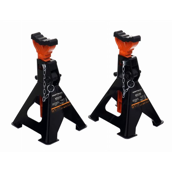 Set 2 capre auto pentru sustinere, capacitate 3 tone, interval de reglare 303 – 438 mm, Kraft