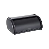 Cutie pentru paine cu capac rulant, otel inoxidabil lacuit, 44 x 27 x 18.5 cm, neagra, Kinghoff