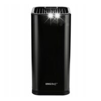 Suport universal pentru cutite, patrat, inox, 11 x 11 x 23.3 cm, negru, KingHoff 