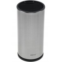 Suport rotund universal pentru cutite, inox satinat, 11,6 x 11,6 x 23,4 cm, argintiu, KingHoff