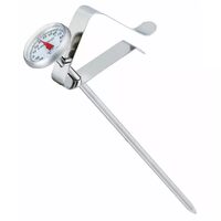 Termometru alimentar de bucatarie din inox cu sonda si clema de prindere,  interval temperatura -20°C la 100°C, Kinghoff 