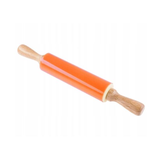 Sucitor din silicon antiaderent cu ax rotativ si manere ergonomice din lemn, 39.5 x 5.3 cm, Kinghoff 