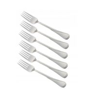 Set furculite pentru masa, din inox, 19.5 cm, argintiu, 6 piese, Kinghoff