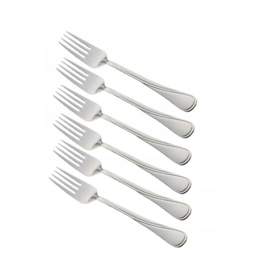 Set furculite pentru masa, din inox, 19.5 cm, argintiu, 6 piese, Kinghoff