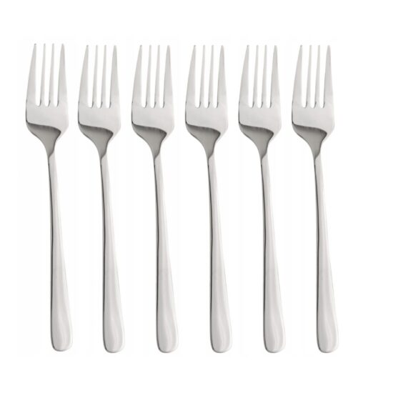 Set  furculite pentru masa, din inox lucios, 19.5 cm, argintiu, 6 piese, Kinghoff