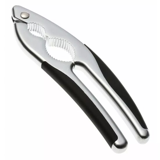 Spargator pentru nuci si alune, din inox, manere antiderapante, 17 cm, argintiu - negru, Kinghoff