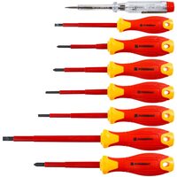 Set surubelnite izolate cu tester de tensiune pentru electricieni, tensiune de functionare 1000 V, 8 piese, Powermat