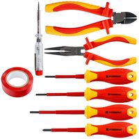 Set scule izolate cu tester de tensiune pentru electricieni, tensiune de functionare 1000 V, 8 piese, Powermat