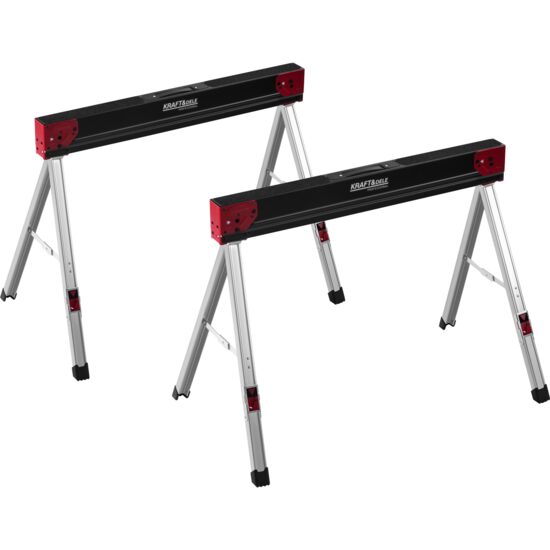 Set 2 suporturi pliabile pentru sustinere, capacitate 500 Kg, construcție metalica, 95 x 7 x 11,5 cm, Kraft