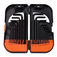 Set chei imbus HEX,TORX, cu suport organizator, finisaj negru anticoroziv, 18 elemente, Kraft