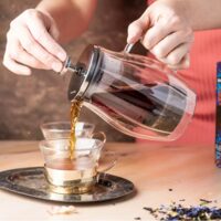 Infuzor din sticla, pentru cafea, ceai si lapte, 600ml, Klausberg