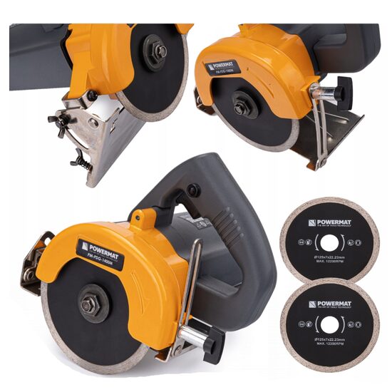 Fierastrau circular de mana industrial pentru placi ceramice, 125 mm 1400W, Powermat