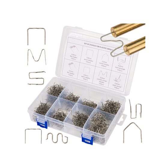 Set 800 anse, capse pentru pistol de lipit, sudat si reparat plasticul, 8 tipuri, Red Technic